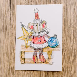 Matilda Mouse Christmas Card