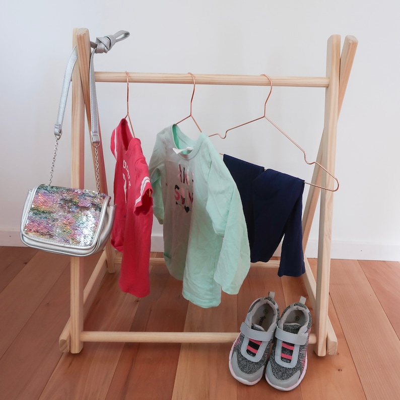 Small Clothes Rack Baby Garment Rack Clothing Rack Wooden Etsy