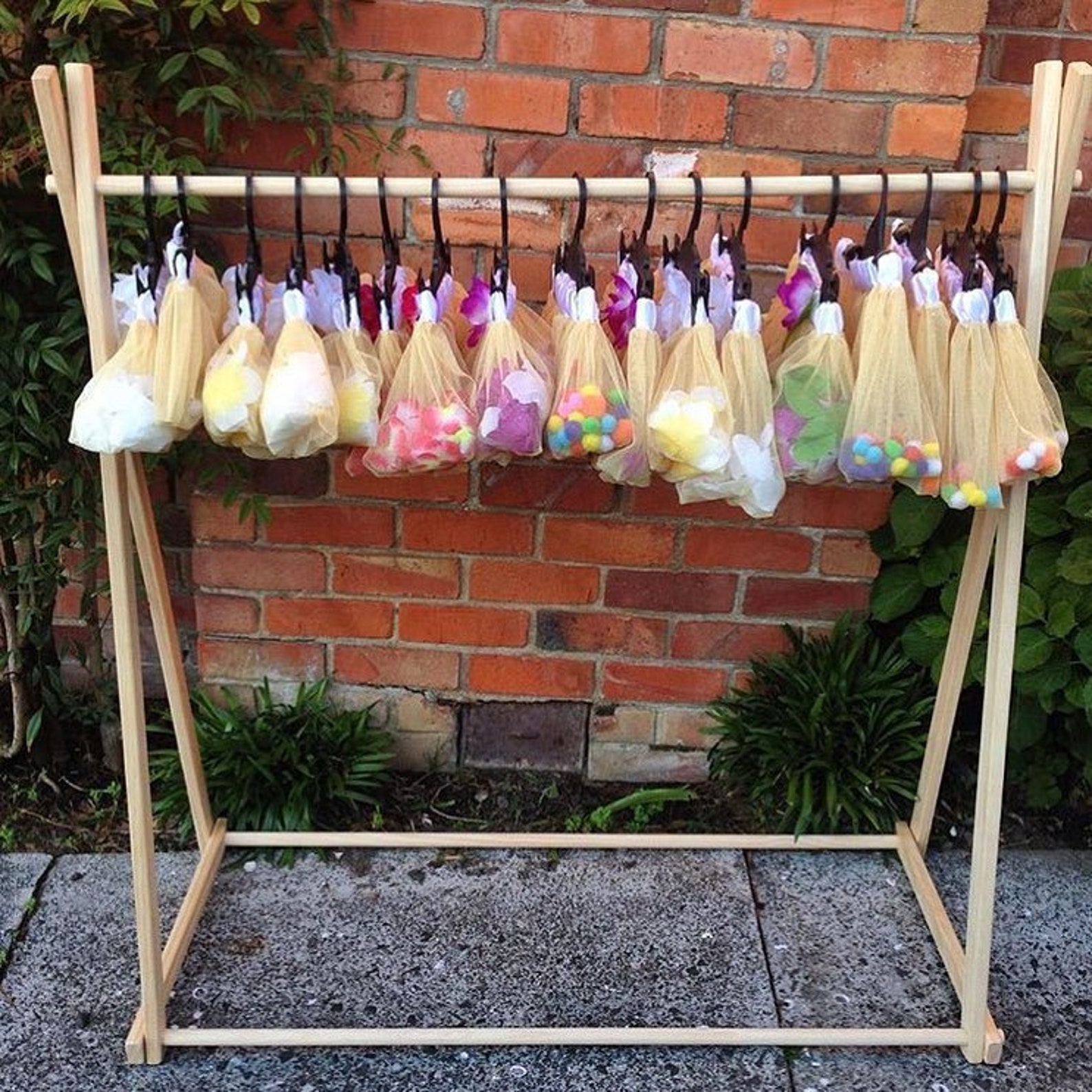 Clothing Rack, Large Clothes Rack, Garment Rack, Wooden Clothing Rack