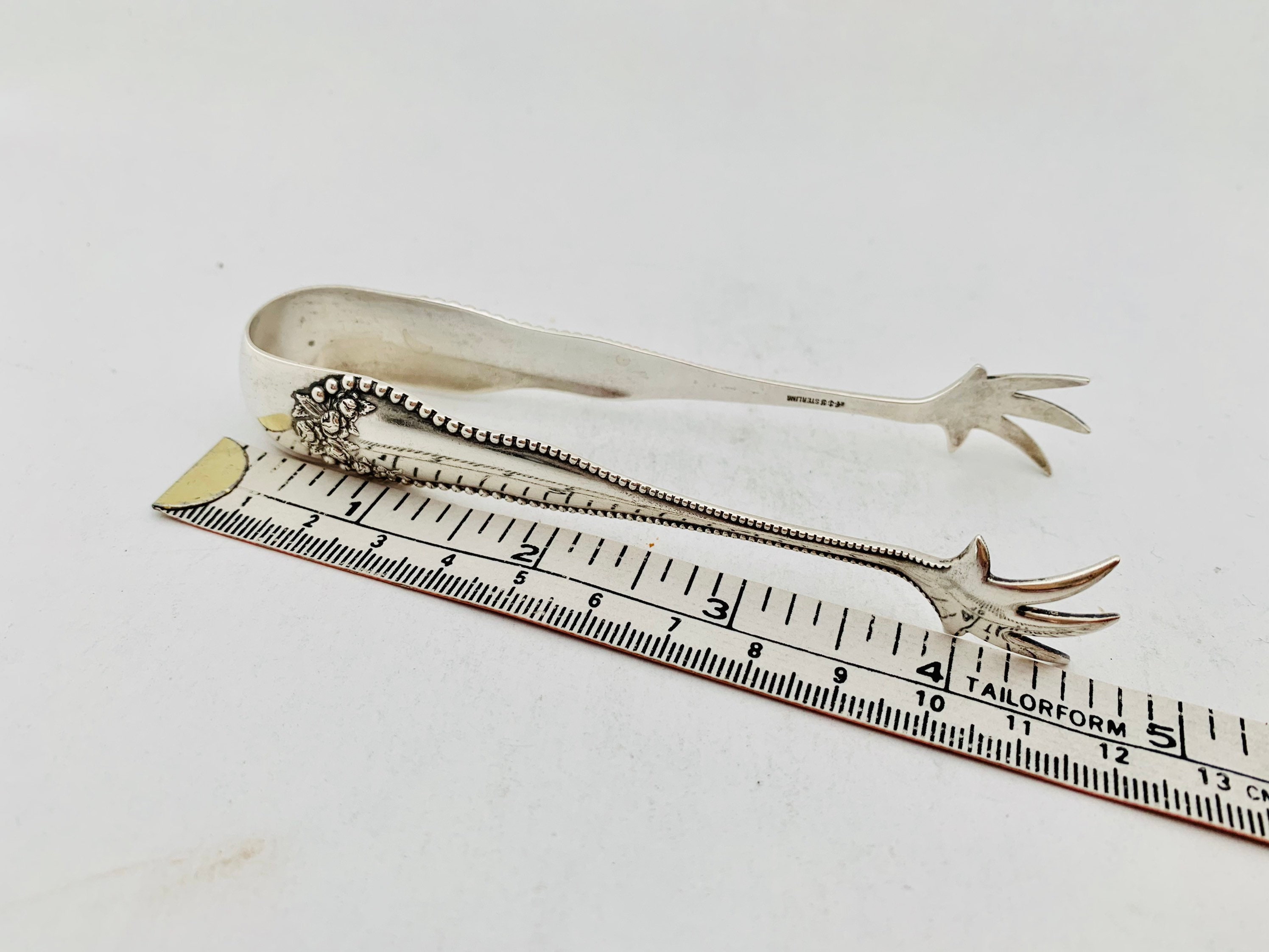 Vintage claw sterling sugar tongs claw sterling silver sugar Etsy