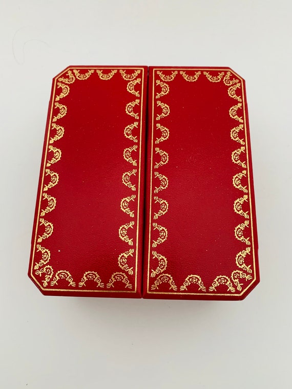 Red Cartier 4 x 5 inch watch box, Cartier Paris re