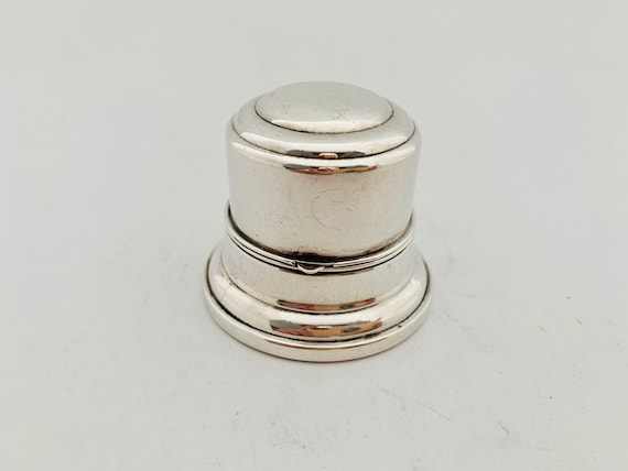 Birks domed sterling ring box, sterling silver dom