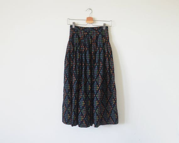 70s vintage UNGARO skirt / midi pleated skirt | Etsy