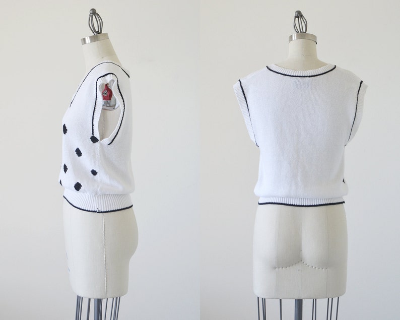 80s sweater vest vintage vest top white sweater top