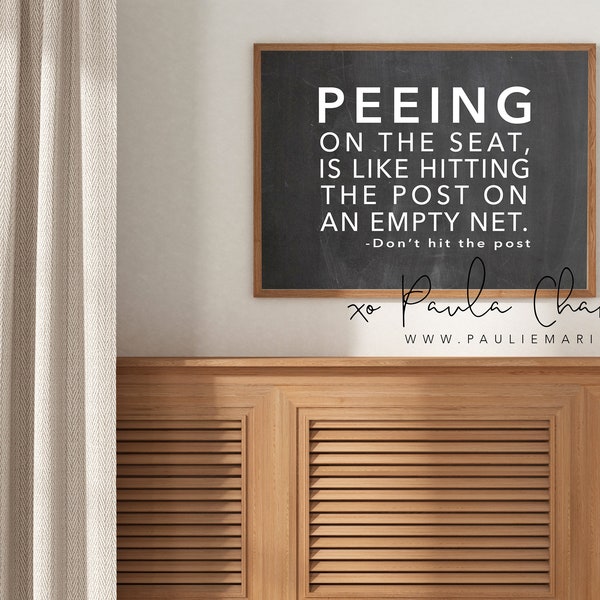 No Pee on Seat Sign Etsy