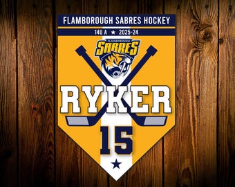 DIGITAL FILE:  Hockey Door Sign >> Banner