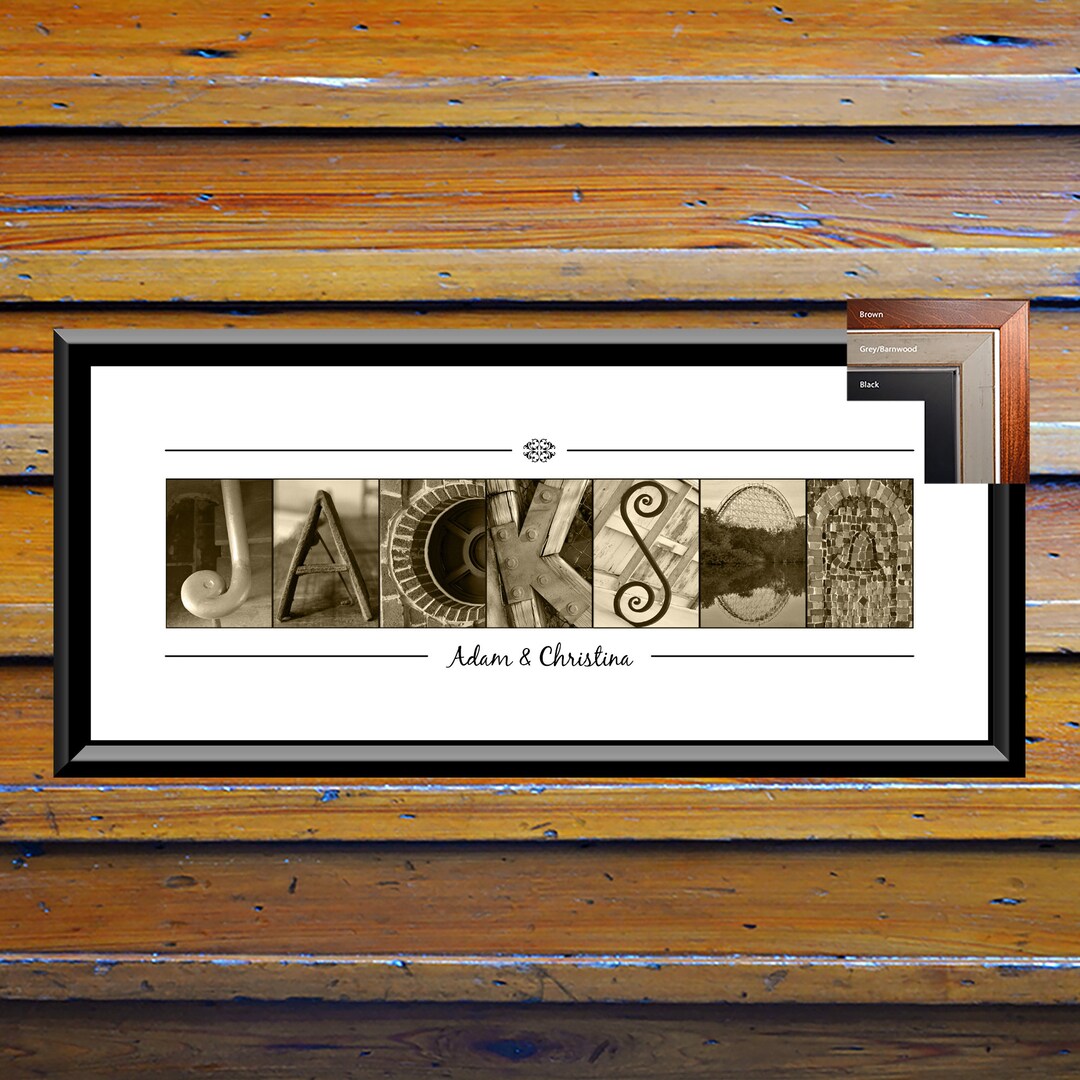 Last Name Wall Art, Alphabet Photography Name Wall Art, Alphabet Art