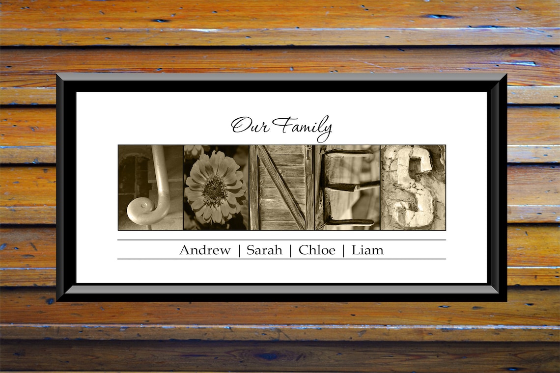 Last Name Wall Art Alphabet Photography Alphabet Art Family Etsy