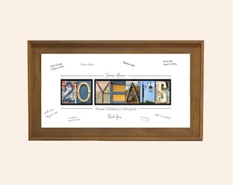 20 Year Work Anniversary Gift — Personalized Guest Book Print for Employee