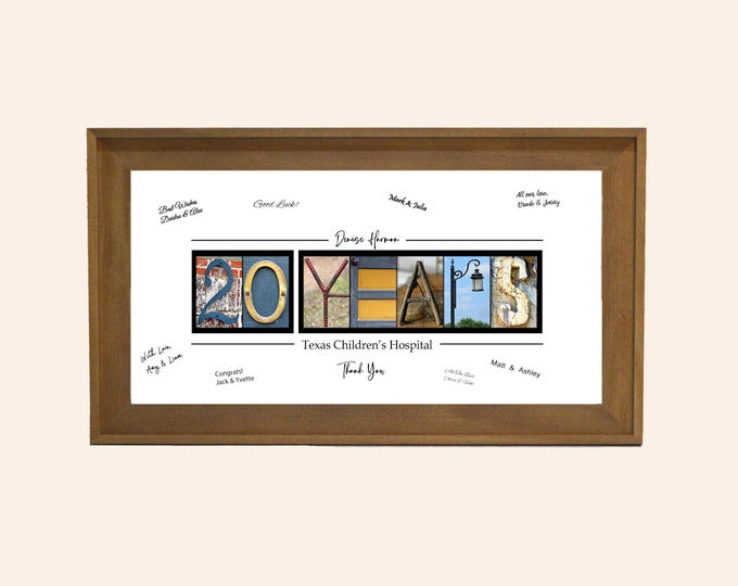 20 Year Work Anniversary Gift — Personalized Guest Book Print for Employee