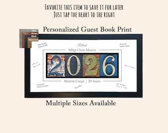 Military Retirement Gift | Personalized Custom Wall Art for Air Force, Army, Navy & Coast Guard