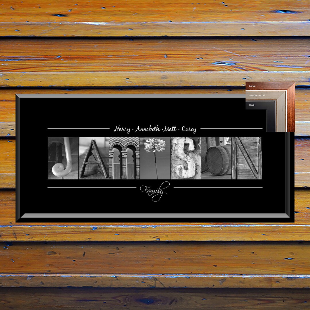Last Name Wall Art, Alphabet Photography Name Sign, Alphabet Art Photos