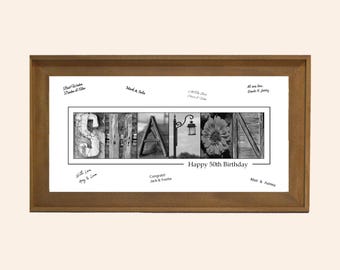 60th Birthday Gift Ideas for Her | Custom Name Sign & Party Decoration