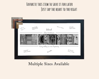 Office Retirement Gifts, Personalized Guestbook Print, Custom Farewell Keepsake for Coworkers