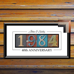 40th Anniversary Gifts For Parents, 40th Wedding Anniversary Gift, Gifts For Couples, 40 Year Anniversary Gift For Husband, 1984 Anniversary