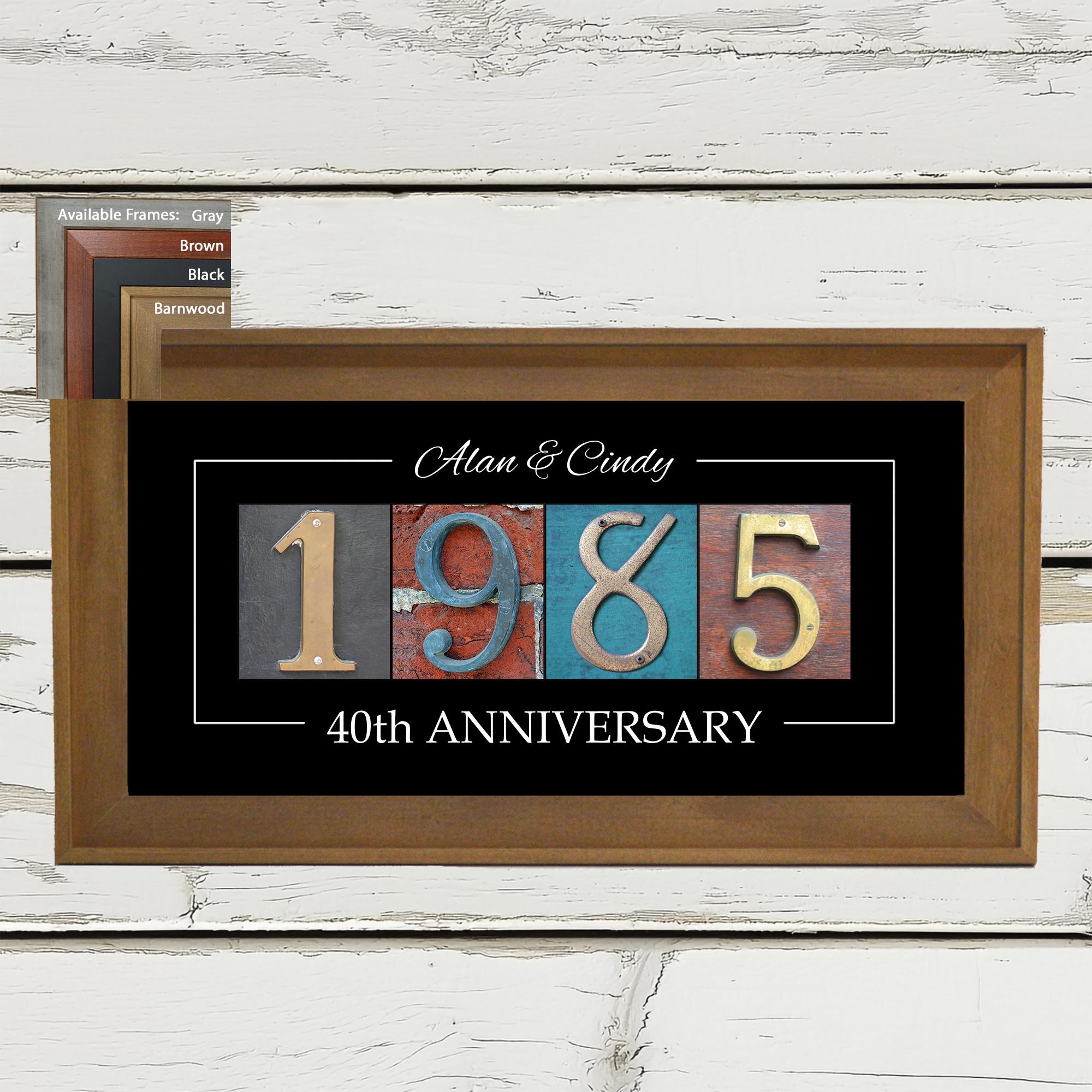 40th Anniversary Gifts For Parents, 40th Wedding Anniversary Gift, Gifts For Couples, 40 Year Anniversary Gift For Husband, 1985 Anniversary