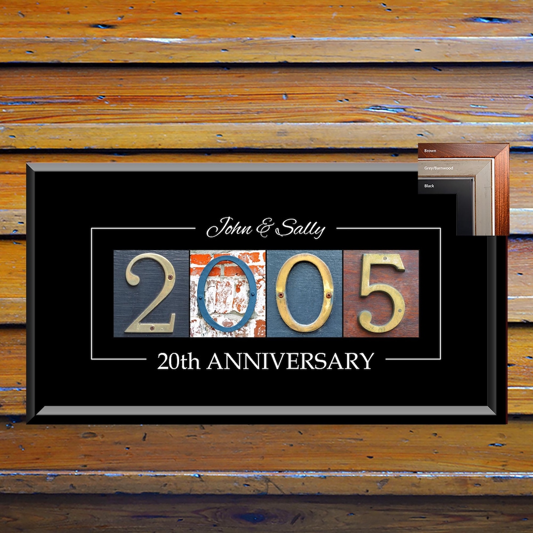 20th Wedding Anniversary Gift for Husband, Wife, or Couple, 20 Year ...