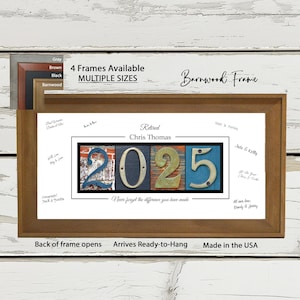 Retirement Gifts For Women Men, Gift For Coworker Retirement Party Guestbook, Teacher Retirement Gift, Boss, Retirement Frame To Sign
