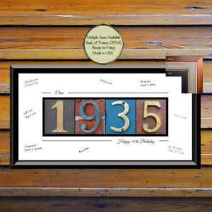 90th Birthday Gift For Men Women, 90th Birthday Decorations For Him Her, Birthday Sign, 1935 Birthday Guest Book, Birthday Décor, 1935 Sign