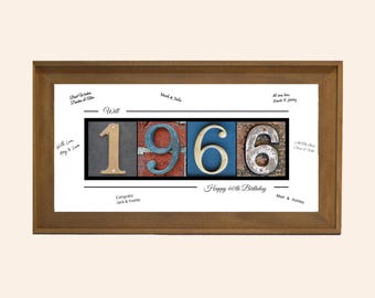 60th Birthday Gift For Men Or Women, Birthday Decorations | Personalized Guest Book | Memorable Keepsake