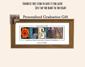 Medical school graduation gift for new doctor, personalized MD class of 2026 keepsake
