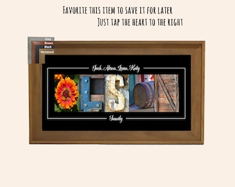Gift for Grandma, Custom Mother’s Day Print Framed Name Art for New Mom