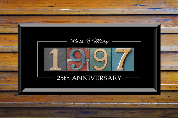 25th Wedding Anniversary Gifts For Parents 25th Anniversary Etsy