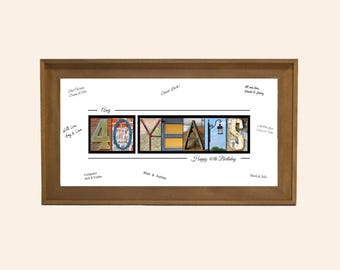 40th Birthday Gift for Her — Custom 40 Years Party Decoration & Guest Book Art