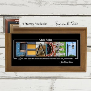 Leadership Gifts, Custom Boss Gift, Boss Leaving Farewell Gift, Leadership Quotes Wall Art Poster Sign Personalized, John Adams Quote
