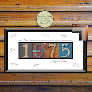 50th Birthday Gift For Men Women, 50th Birthday Party Decorations, 50th Birthday Gift For Him Her, 1975 Birthday Guest Book 50 Years