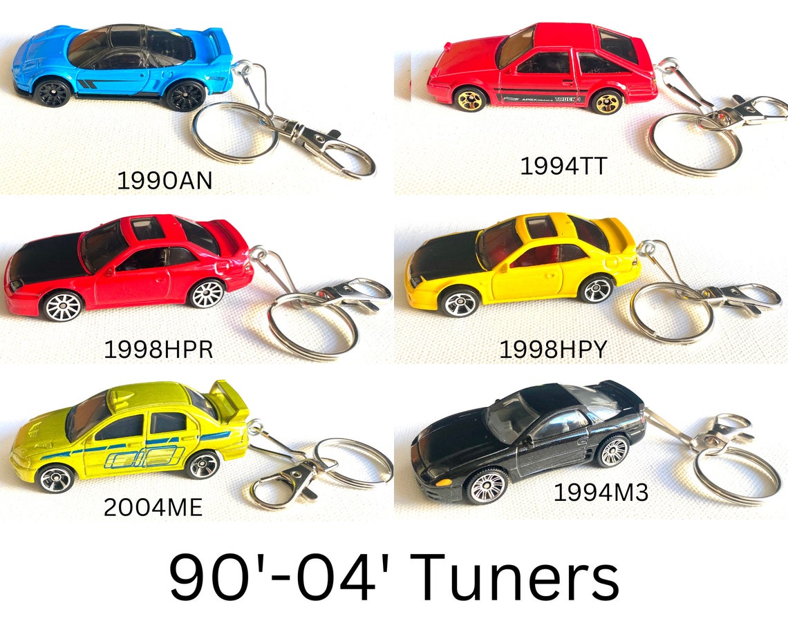 Custom Car Keychain W/ Classic Tuner Cars Etsy