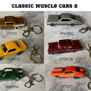 Model Car Keychain W Classic Muscle Cars 2 Etsy India