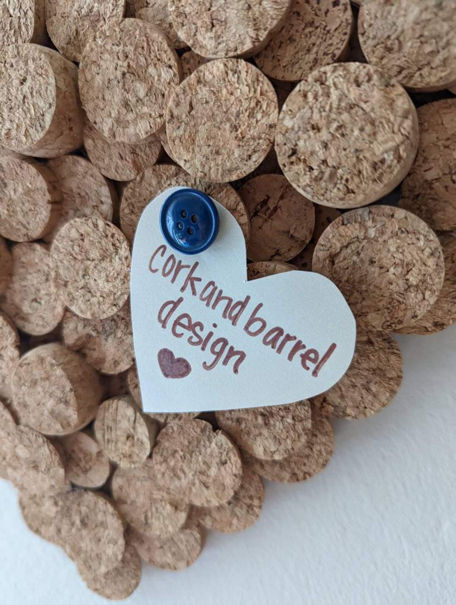 Wine Cork Heart Wall Decor, Wine Cork Heart Bulletin Board, Wine