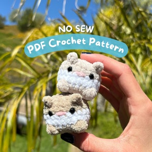No-Sew Crochet Stackable Hamster PDF PATTERN | Beginner-Friendly Chunky Hamster Pattern