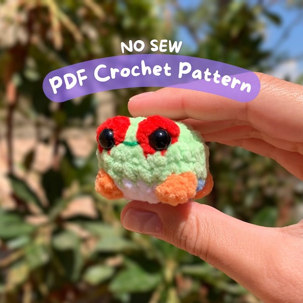 No-Sew Crochet Chunky Tree Frog PDF PATTERN