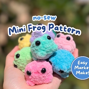 No-Sew Crochet Mini Stackable Frogs PDF PATTERN | Chunky Frogs Pattern