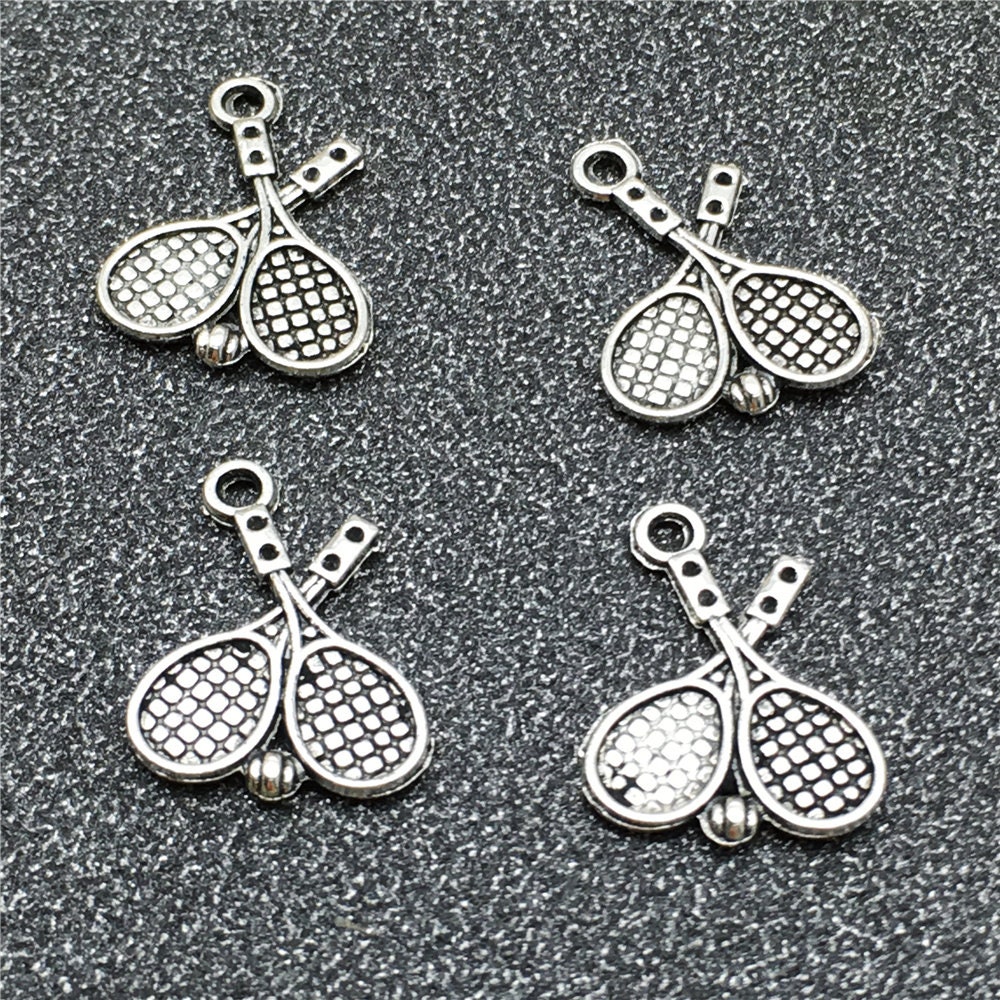 Bulk 60 Tennis Racketa Charms Tennis Racket Pendant I Etsy