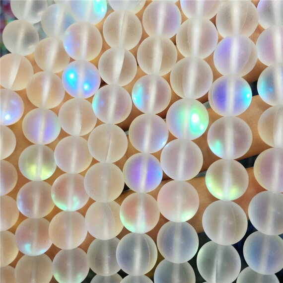 10MM Arco Iris Místico Aura Cuarzo grado AAA Round piedras preciosas perlas suelta granos 15/"