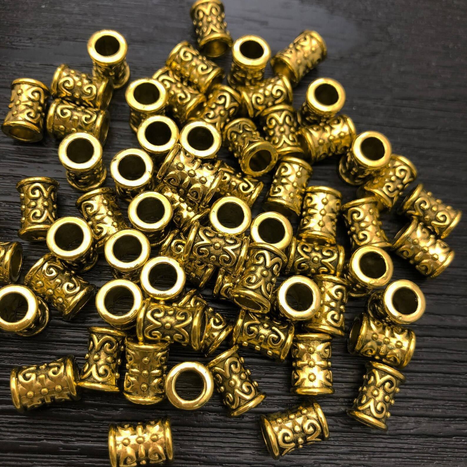 Bulk 50pcs Antik Gold Spacer Perlen Metall Spacer Armband Etsy