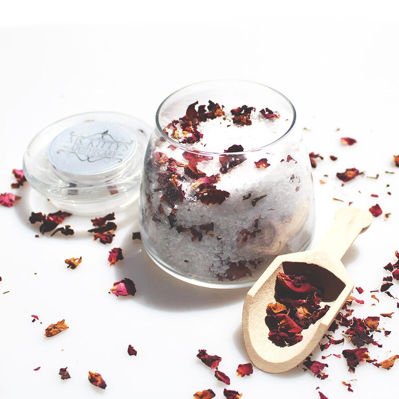 Dried Rose Petals & Epsom Salt Bath Natural Bath Products Etsy