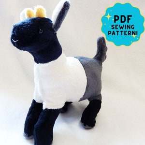 Pygmy Goat plush pattern stuffed animal sewing PDF