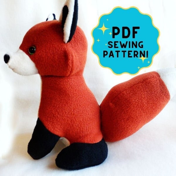 Red Fox plush pattern stuffed animal sewing PDF