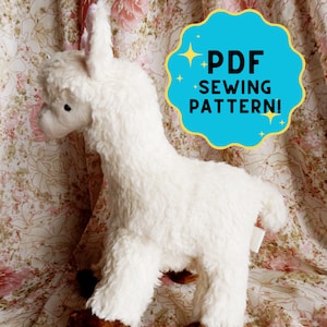 Alpaca / Llama plush pattern stuffed animal plushie plushy sewing PDF