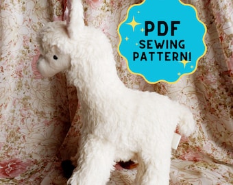 Alpaca Llama Plushie Sewing Pattern – Beginner Friendly PDF Stuffed Animal Toy