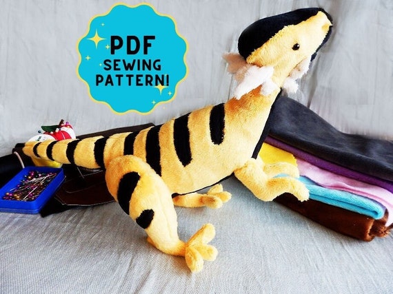 Dracorex Hogwartsia Dinosaur Plushie Pattern - Intermediate Sewing PDF