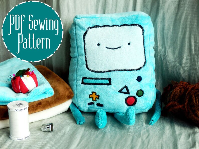 BMO Beemo Adventure Time Plush Pattern Stuffed Animal Sewing - Etsy