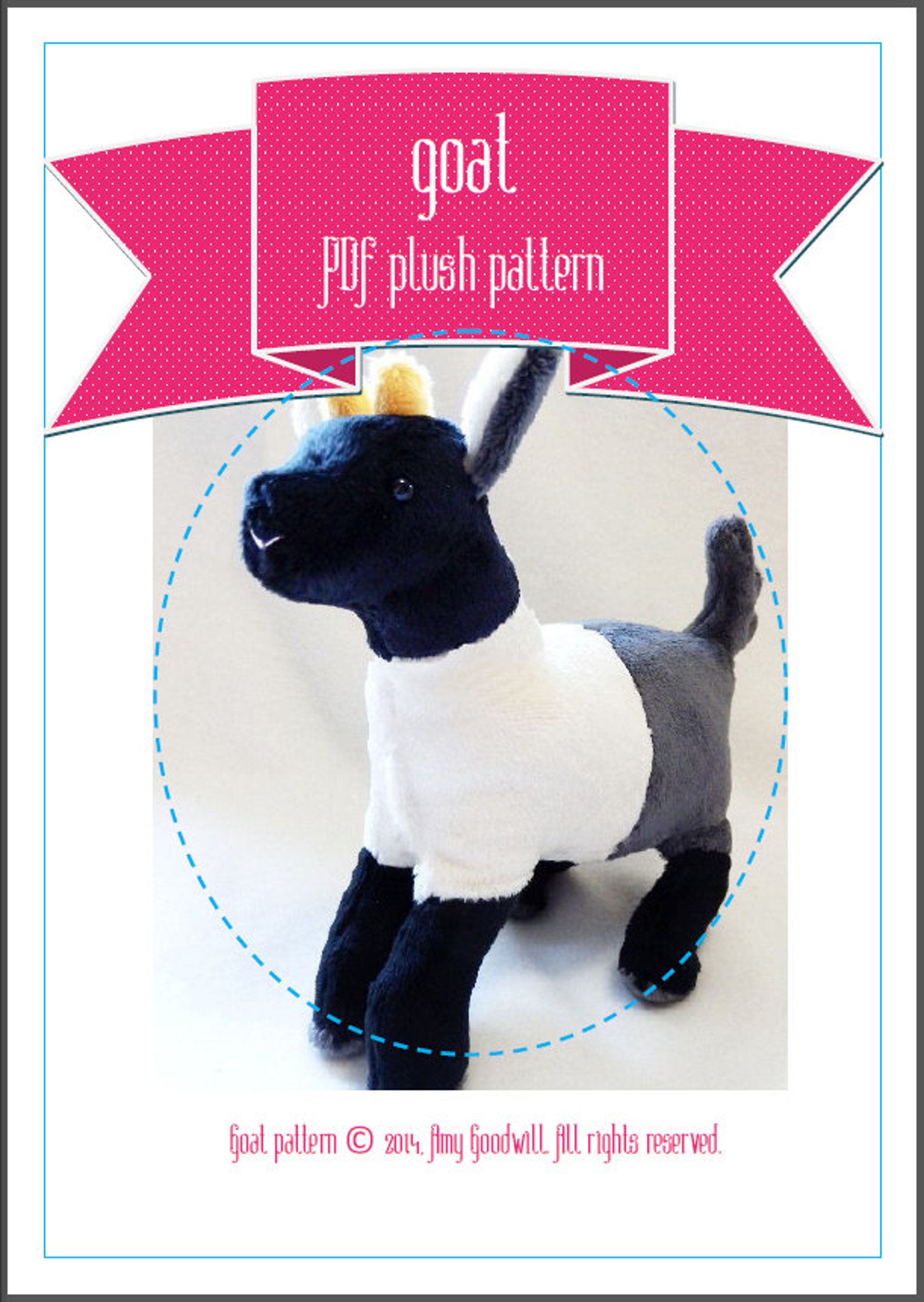 Pygmy Goat Plush Pattern Stuffed Animal Sewing PDF Etsy