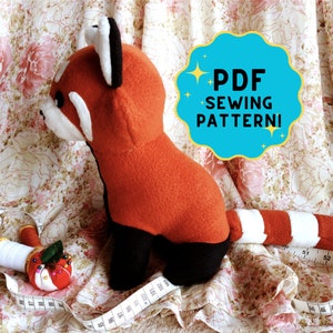 Red Panda Plush plush pattern stuffed animal sewing PDF