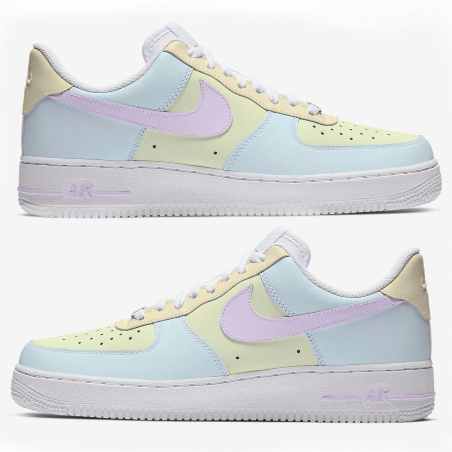 pastel color block air force 1