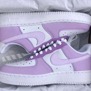 Air force 1 high cut white purple pink blue cheap